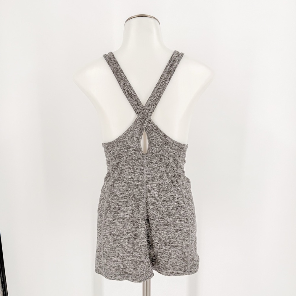 Beyond Yoga Gray Ribbed Fitted Tank Top - Picture 3 of 4